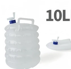 Collapsible Water and Juice Dispenser Bottle for Camping and Outdoors, 5L - 15L Capacity (10L)