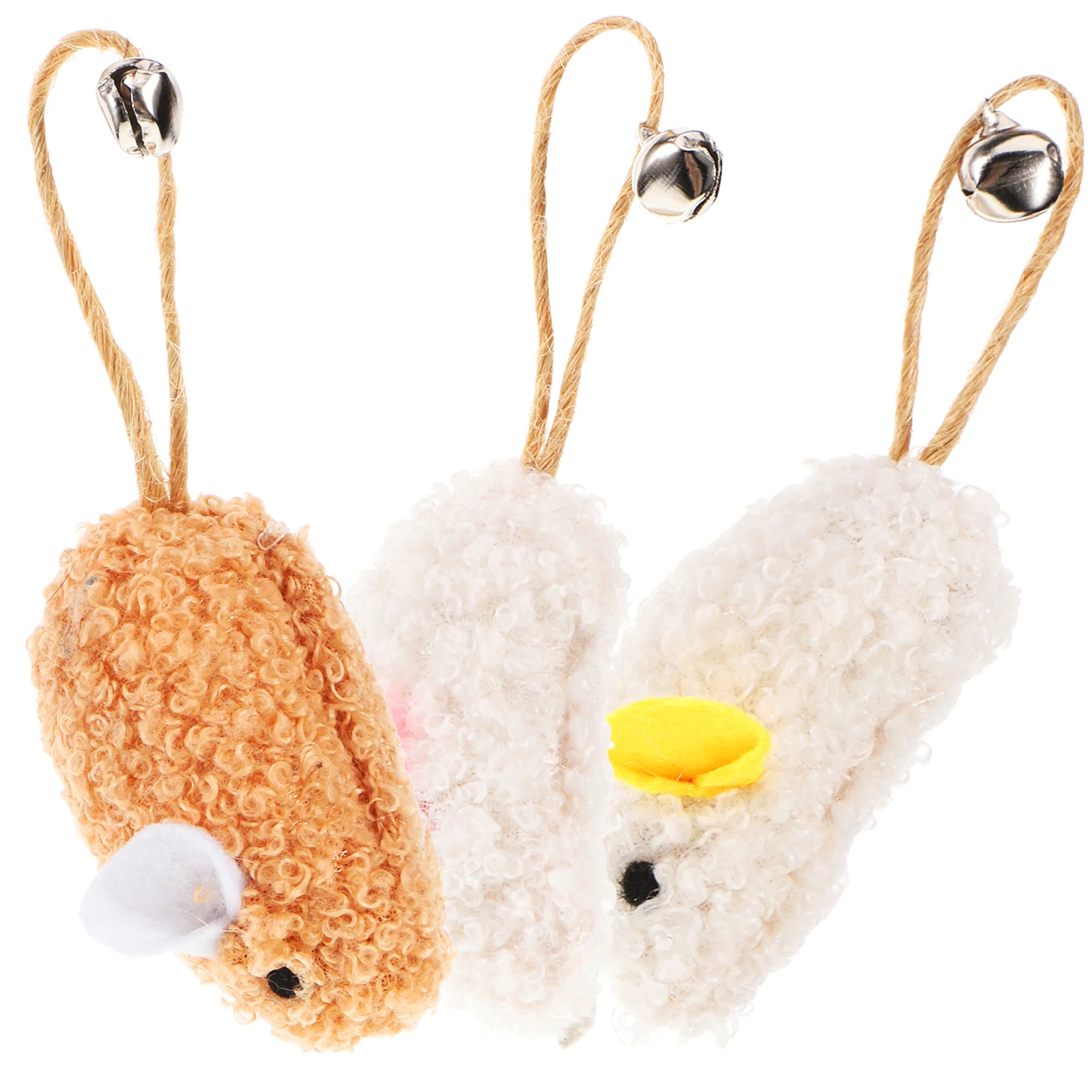 

3 Pcs Pet Toy Kitten Toys For Indoor Cats Teething Stuffed Mouse Plush Sports Interactive