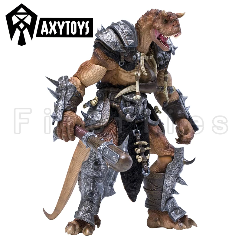 1/12 7.87 Pollici Axytoys Action Figure Dinosaur Battlefield Carnotaurus Warrior Recute Warrior Veteran Spedizione Gratuita