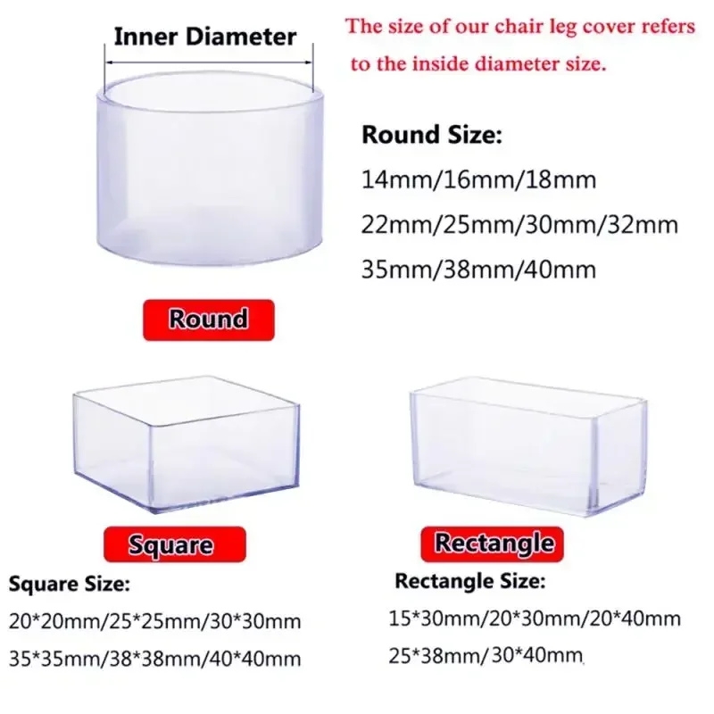 4pcs Round/Square/Rectangle To Choose Rubber Table And Chair Footrests Dust Cover Floor Protector Pads Pipe Plug Furnitures Feet furniture leg pads,rubber furniture feet pads