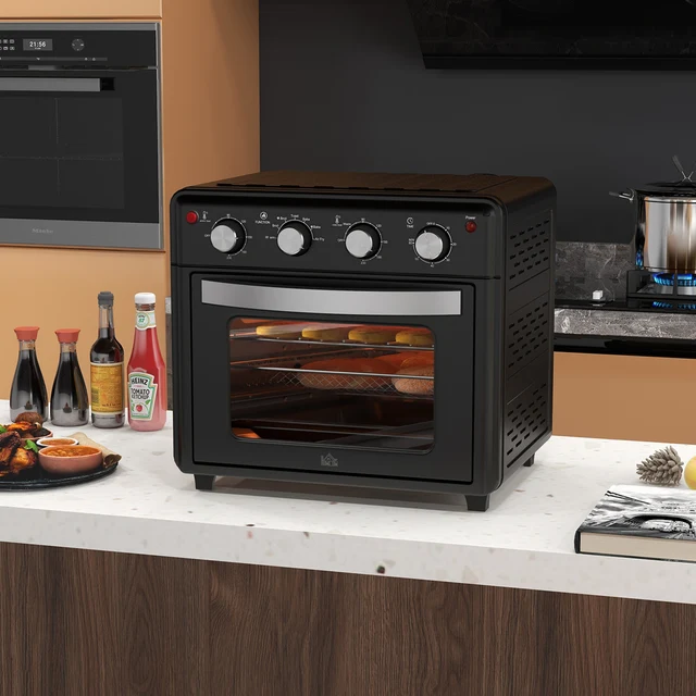 Homcom Four De Table Électrique Multifonction 30L 1600W 43X39X39Cm Noir 1