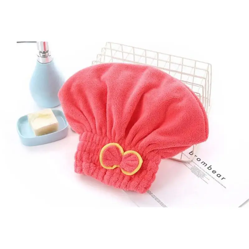 Colors Microfiber Solid Quickly Hair Hat Hair Turban Women Ladies Bathing Drying Towel Head Wrap Hat 4