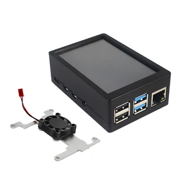 3.5 Inch Touch Screen TFT LCD Display with Protective ABS Case (For Pi 4 Fan)