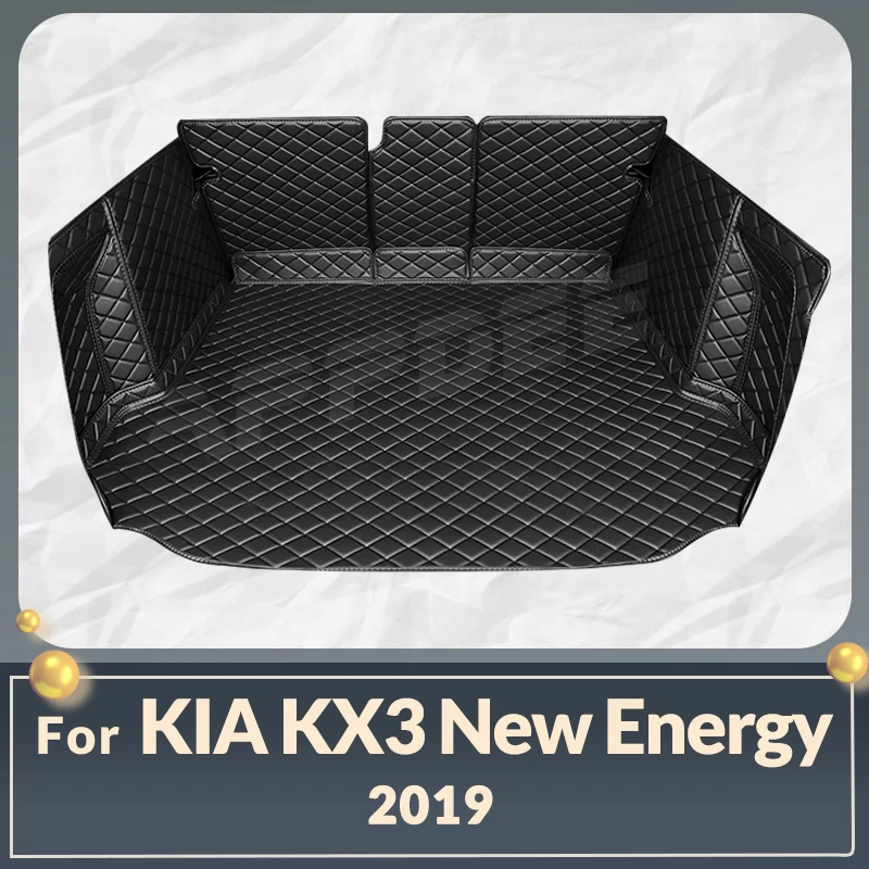 

Auto Full Coverage Trunk Mat For Kia KX3 New Energy 2019 Leather Car Boot Cover Pad Cargo Liner Interior Protector Accessories