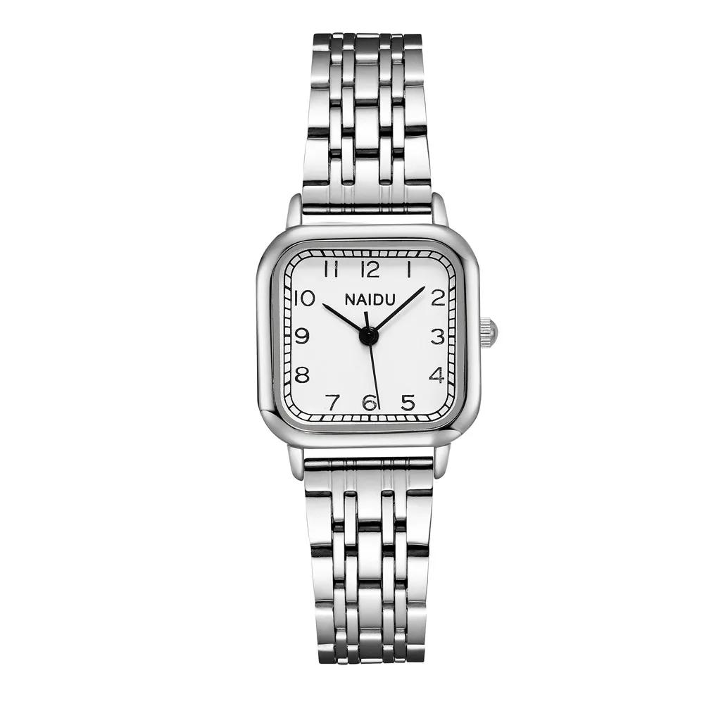 fashion small dial silver steel band women quartz dress watch 5