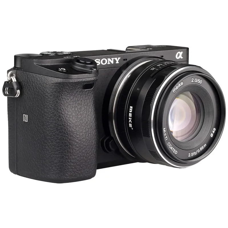MEIKE 50mm F2.0 니콘 미러리스 카메라용 캐논용 대형 조리개 표준 초점 렌즈 M43 마운트용 수동 렌즈 APS-C