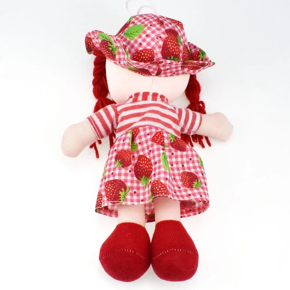 Cute 25cm Rag Dolls Cartoon Soft Fruit Skirt Hat Sleeping