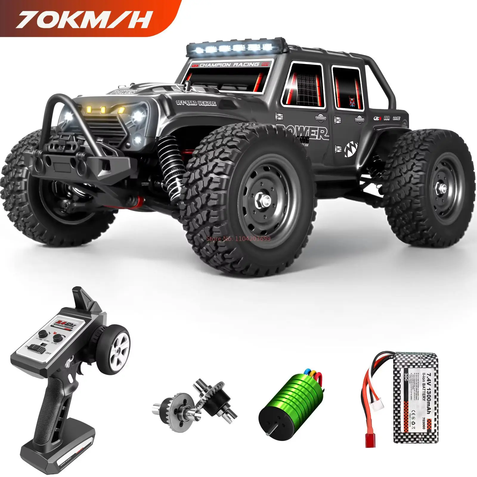 1: 16 Brushless High-Speed Remote Control Car Full-Size Model Ultra-High Power Climbing Drift Off-Road Vehicle Christmas Gift 6
