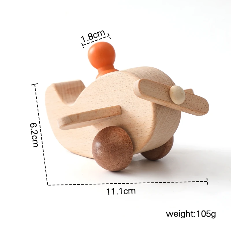 1pc Tiger Shape Baby Rattle Drum Adorable Soothe Toy Infant Wooden