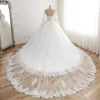 Customized White Ball Gown Wedding Dresses Long Sleeves Appliques Court Train Bridal Gowns Formal robe de mariée 3