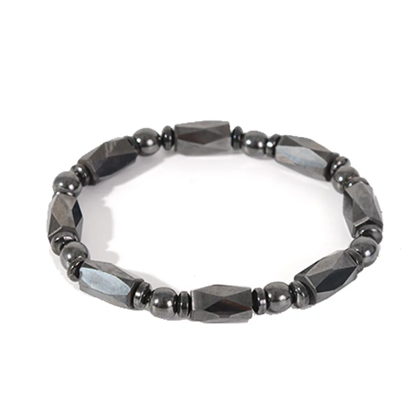 WAINIS 10 Braccialetti Terapia In Ematite E Pietre Naturali – 8 Mm, Elastici, Antistress - 3