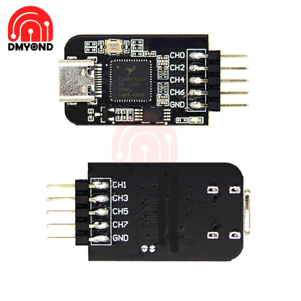 Mini Logic Analyzer Type-C InterfaceMCU ARM FPGA Debugging Tool 24m Sampling 8 Channels Analyzer Development Board Module 6
