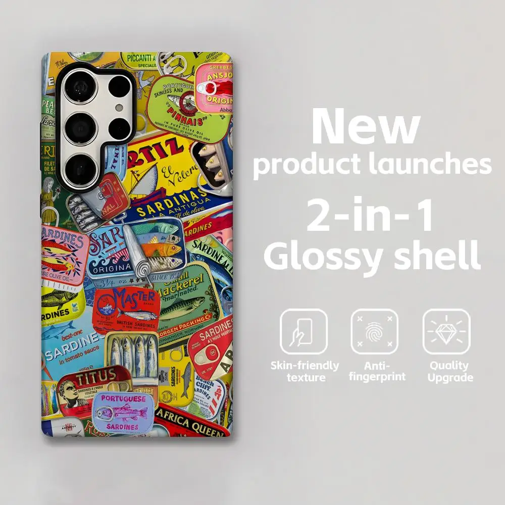 Sardines 2-in-1 Glossy Shell Phone Case