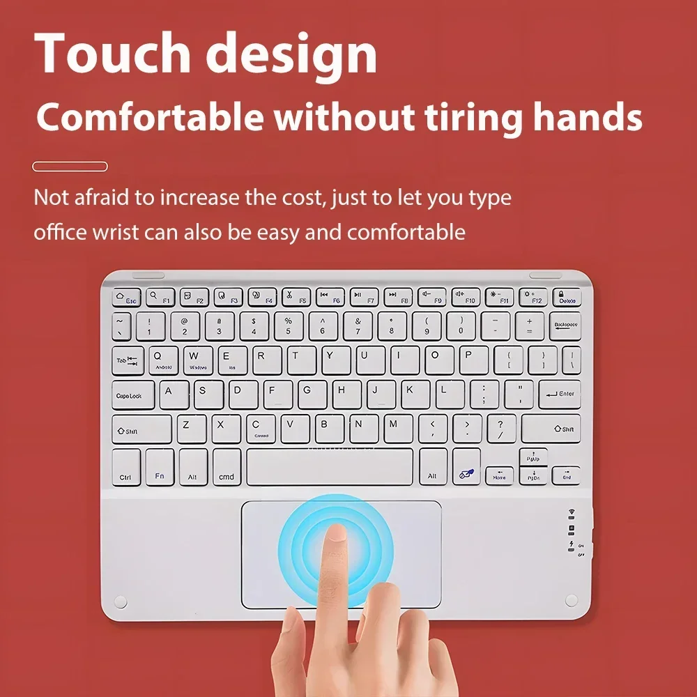 Mini Touch Bluetooth Wireless Keyboard with Built-in Mouse