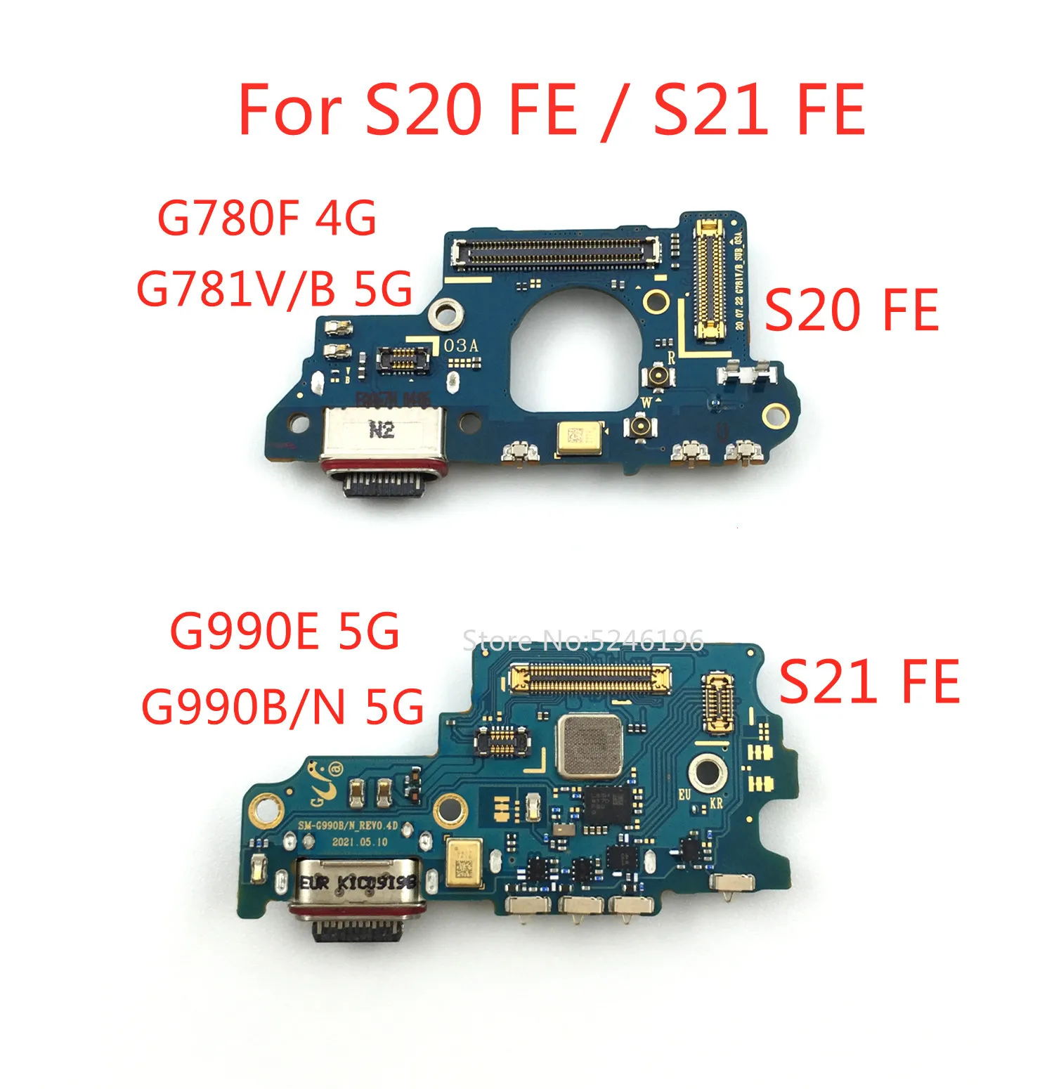 Зарядное устройство с USB-портом для Samsung Galaxy S20 FE 4G G780F 5G G781B G781V S21 FE 5G G990E G990B G990N, сменная деталь, 1 шт.