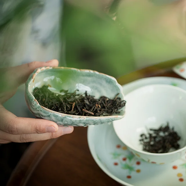 Retro Borne Glaze Kerámia Tea Lapáttal Kínai Megkönnyebbülés Tang Oroszlán Kanál Kung Fu Chahe Ébresztő Edények Ceremónia - Image 2