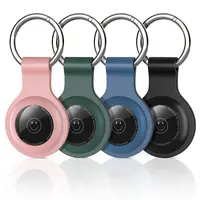Anti-lost Keychain Holder Silicone Case for Airtag Air Tag Dog Cat Pet Collar Keys Tracker Protective Full Cover Waterproof 1