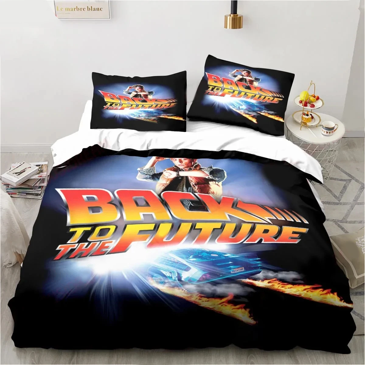 

Movie Back To The Future Canary Bedding Set Duvet Cover Bed Set Quilt Cover Pillowcase Comforter king Queen Size Boys Adult