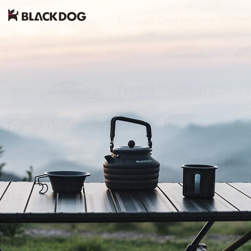Naturehike BLACKDOG Camping Kettle 1.3L Aluminum Alloy Picnic Pot Portable Teapot Ultralight 230g Boiling Stovetop Coffee Pot