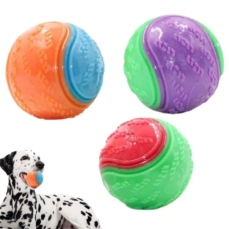 

Dog Squeaky Toys Balls Strong Rubber Durable Bouncy Chew Ball Bite Resistant Puppy Training Sound Ball Toy