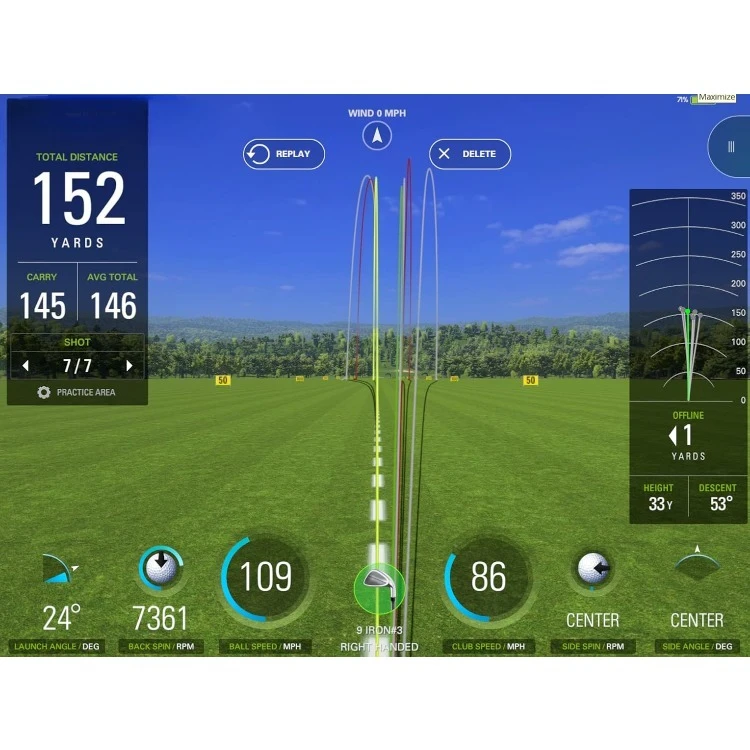 Golf Launch Monitor and Golf Simulator with Metal Protective Case 6