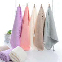 25*25cm Coral Velvet Quick Drying Microfiber Towels Cleaning Wipes Face Towels Square Washcloth Hand Towel Soft Water Absorption 4