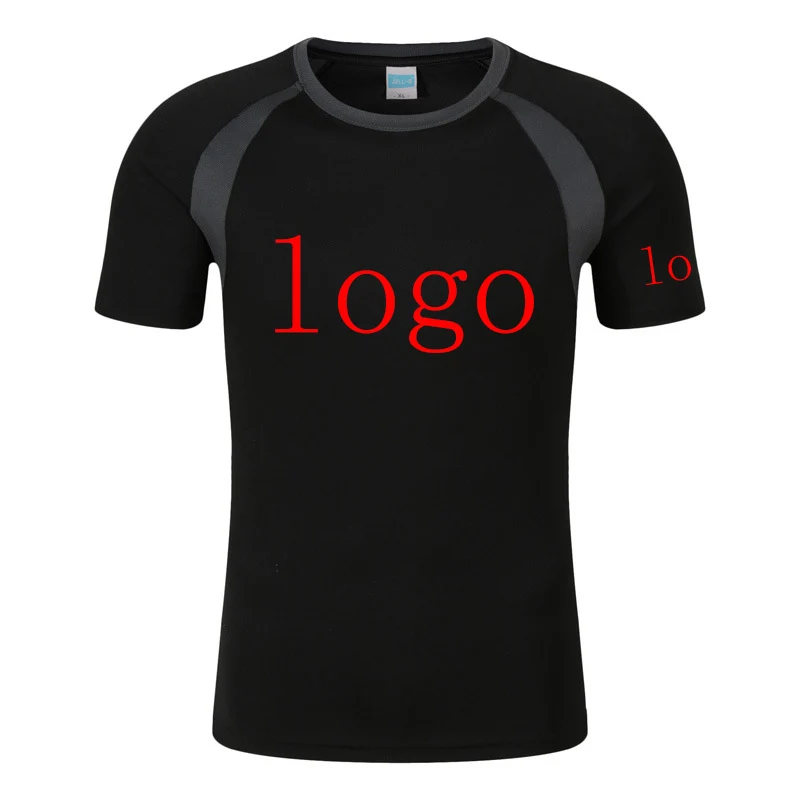 Custom Logo printing fashion 2023 new men's summer eight-color short-sleeved casual slim T-shirt top