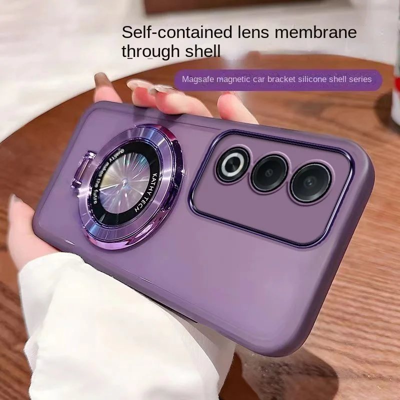Transparent Soft Phone Case with Magnetic Ring and Lens Protection - Full Coverage Back Cover