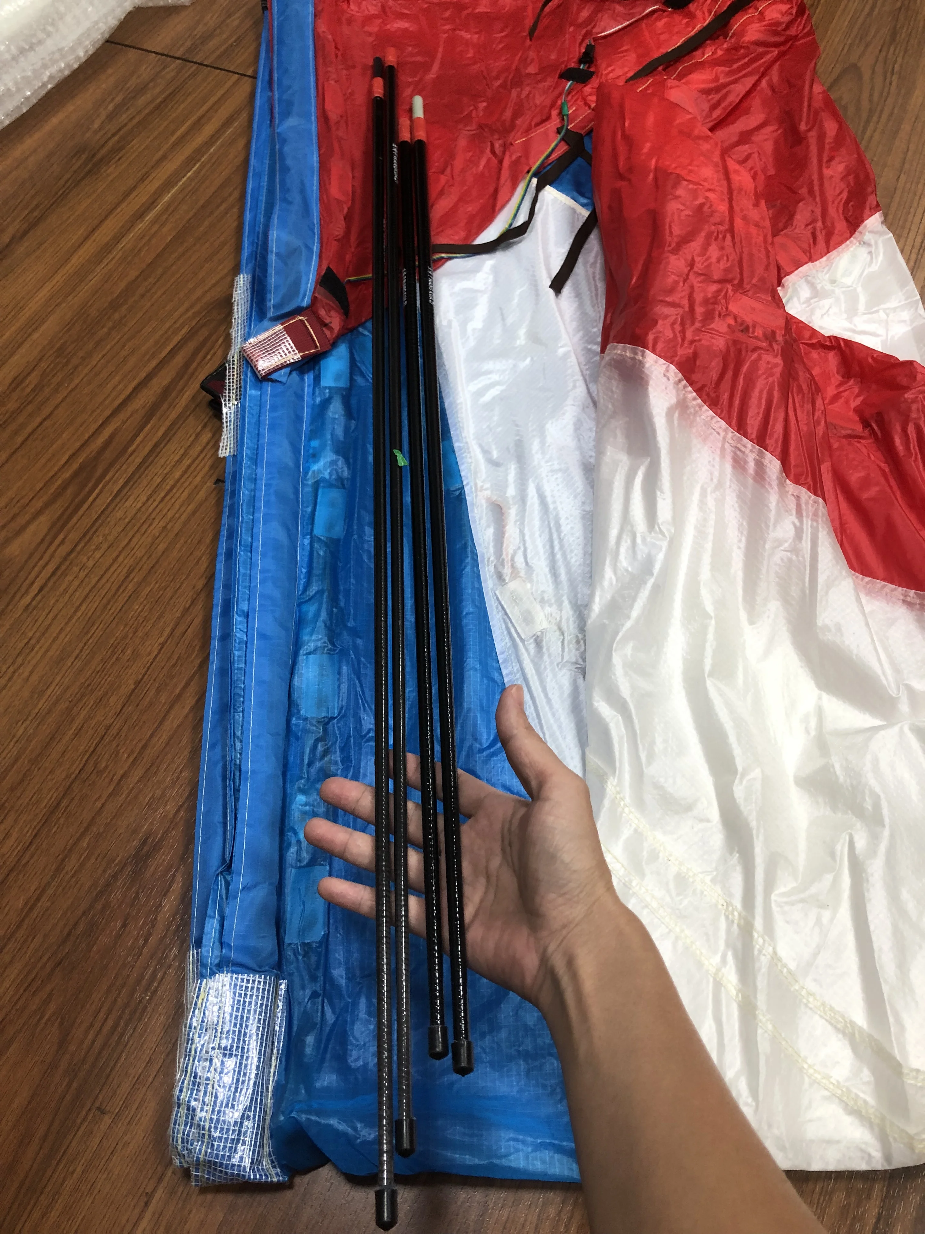 Triangle LED delta kite 3SQ. M diamond nylon delta kite with lights for adult