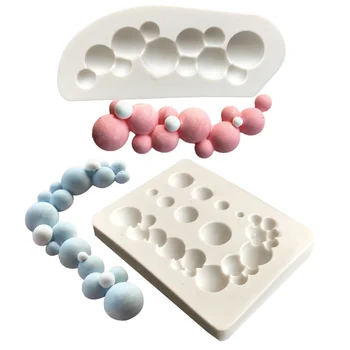 버블 볼 모양 실리콘 몰드 주방 DIY 케이크 베이킹 장식, 퍼지 쿠키 초콜릿 몰드 폴리머 클레이 석고 도구, 3D