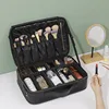 Professional Cosmetic Bag for Women Leather Travel Makeup Case Female Large Capacity Beauty Tool Makeup Brush Artist Make Up Box 2