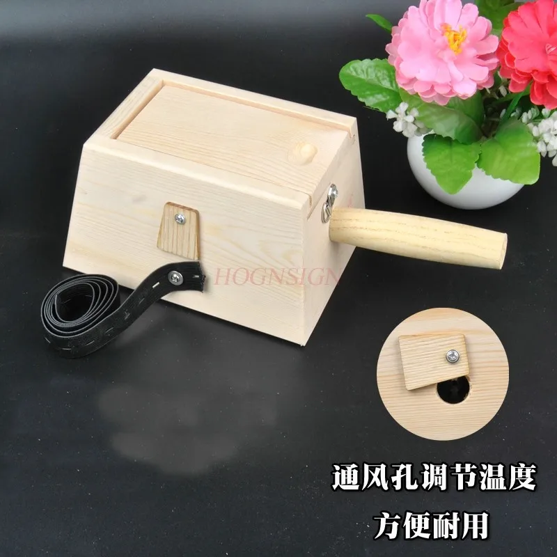 Wood Moxa Box Portable Moxibustion Box Moxa Stick Holder One Hole Healing Moxibustion Tool for Health Care Body