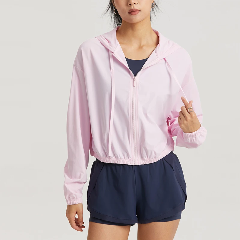 Chaqueta de protección solar UV para mujer, abrigo ultraligero de manga larga para deportes al aire libre, camiseta de seda de hielo, verano, 2023