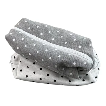 Astuccio per matite con design a pois, borsa per penne morbida e di grande capacità, astuccio per cancelleria, organizer per cancelleria, ritorno a scuola