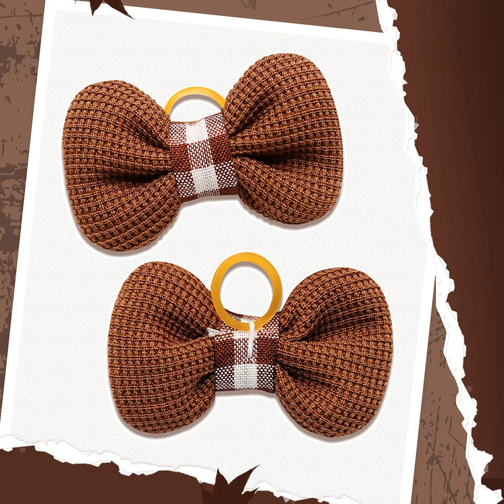 10PCS Dog Hair Bows Rubber Bands Pet Small Dog Cat Bowknot Cute Dogs Bows For Dogs Grooming Pet Accessories For Small Dogs 4