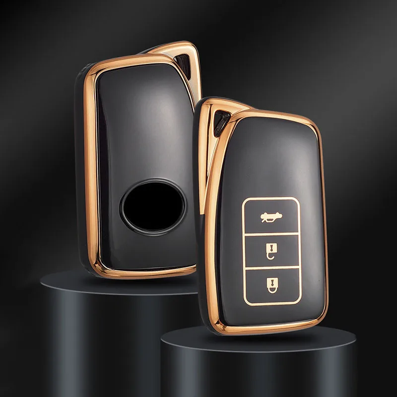 Étui De Clé Lexus En Cuir Et Métal - Protection Porte-clés Pour IS, ES, NX, RX, GS, LX, RC - Gris