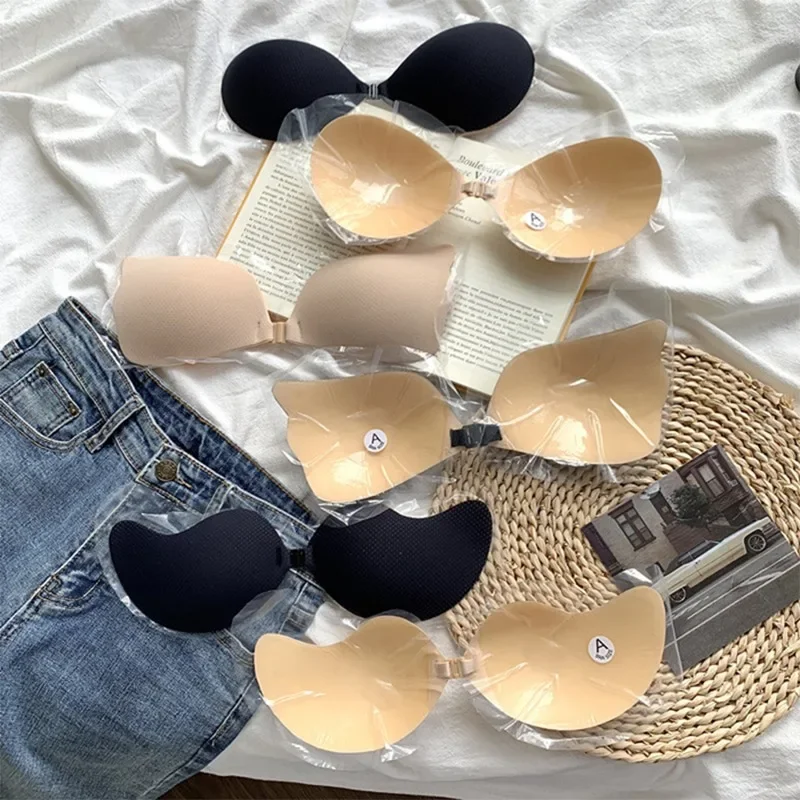 Stick Bra Strapless Push Up Bras Women Backless Lingerie Seamless Silicone Bralette Underwear Invisible Adhesive