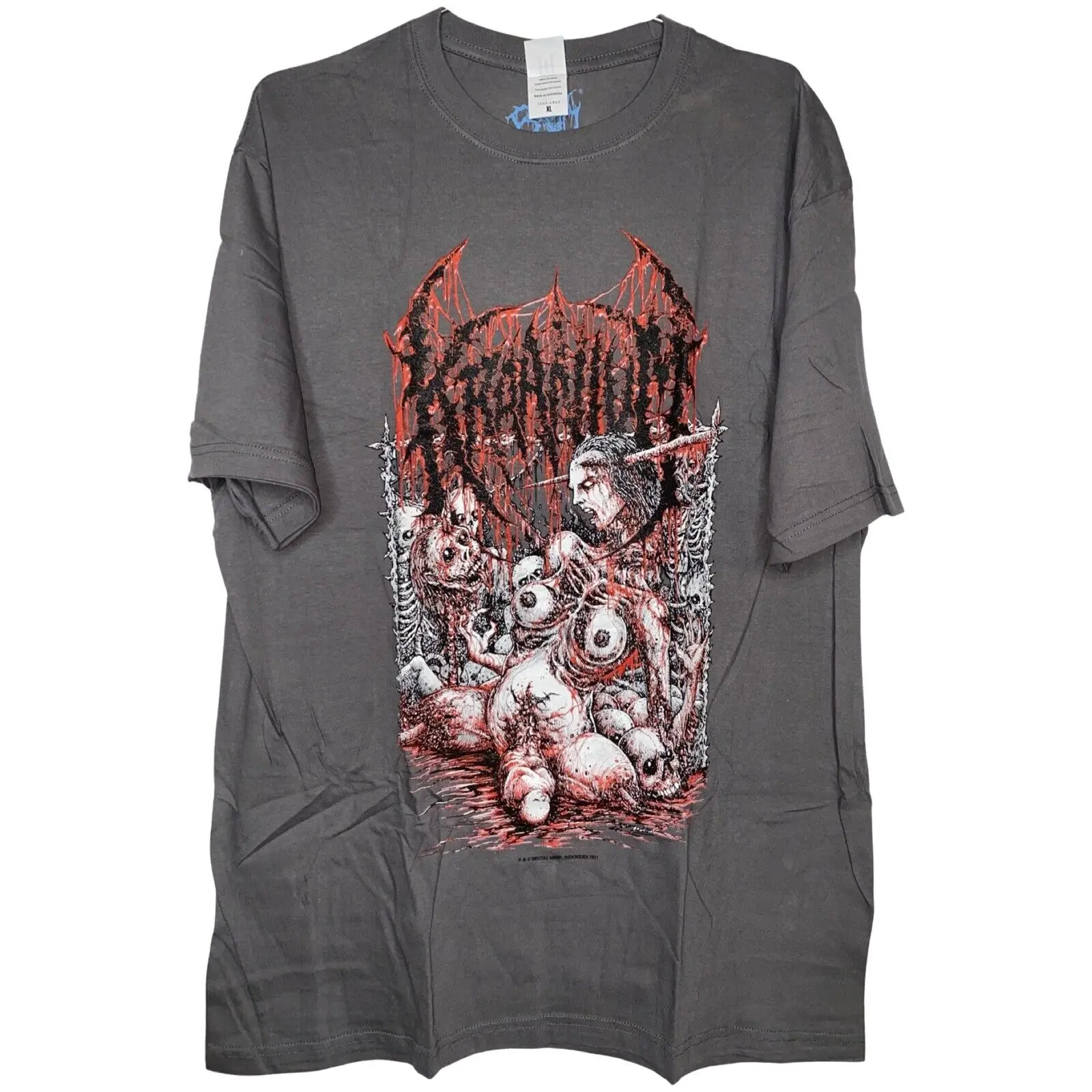 Футболка Kraanium, размер XL, цефалотрипсия, безкожное устройство, путридный ворс, горгомазм