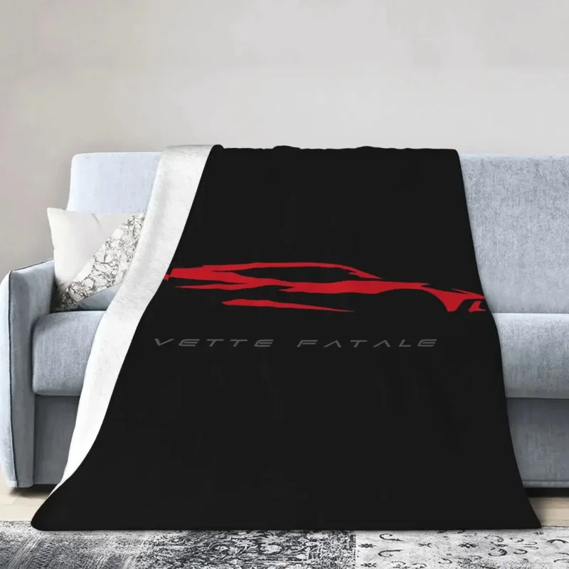 

Одеяло LA VETTE FATALE - 2020 CORVETTE, мягкое теплое Фланелевое покрывало, покрывало для кровати, гостиной, пикника, путешествия, дома, дивана