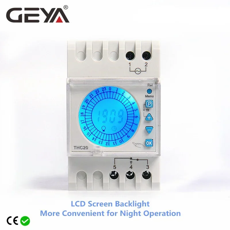 SALE GEYA 24 Hours Programmable Time Control Switch 16A 20A AC220V Backlight Timer LED Sceen Daylight Saving Timer Electronic 4