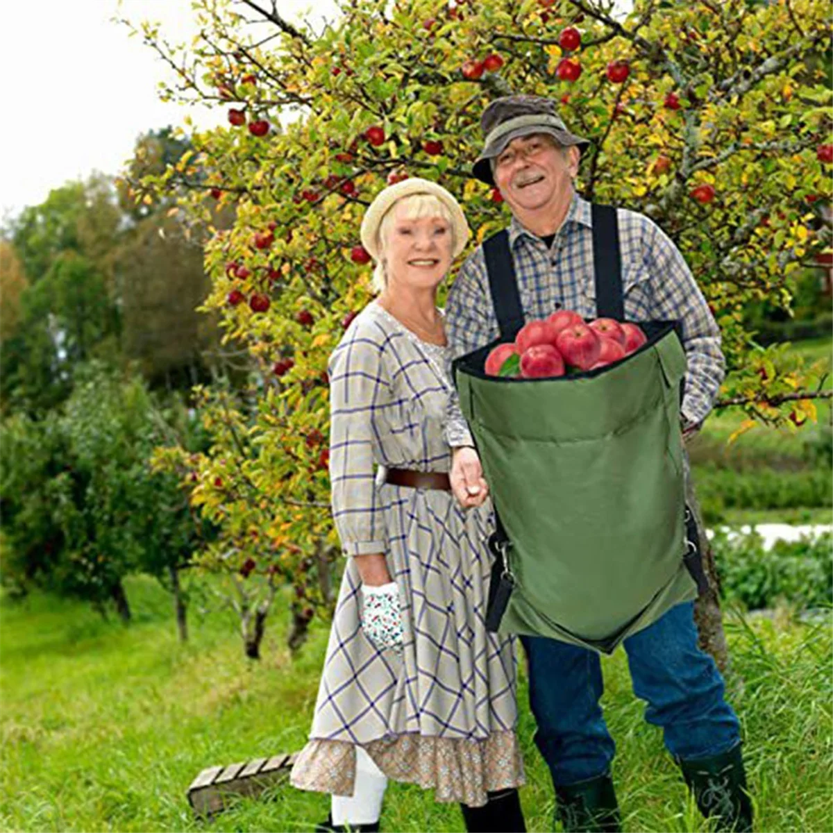 BAAU Fruit Picking Bag Garden Apron Adjustable Harvest Gardening Aprons Outdoor Farm Orchard Storage Pouch Foraging Pockets