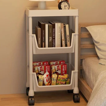 Portable Rolling Bookshelf Rack 1