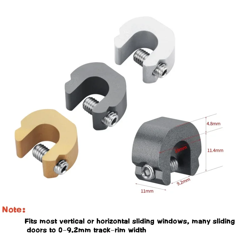 Aluminum Alloy Window Lock Stopper Sliding Window Anti-theft lock Sliding Door Baby Kids Child Safety Doors Lock 10-1pcs