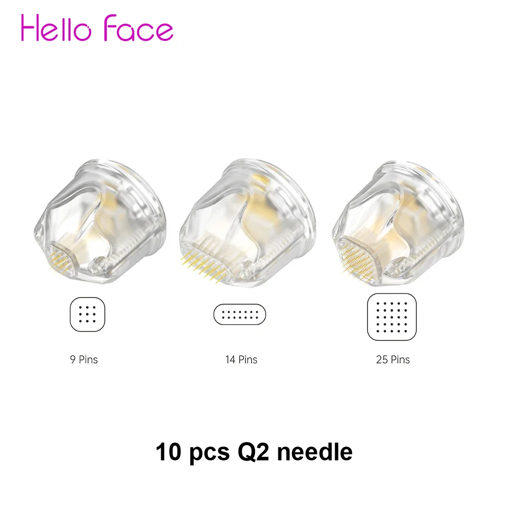 10 Pcs Titanium needle 9 Pin 14 Pin 25 Hello Face Q2 Bio Pen Cartridge accessories facial needles microneedling needle cartridge microneedling cartridge