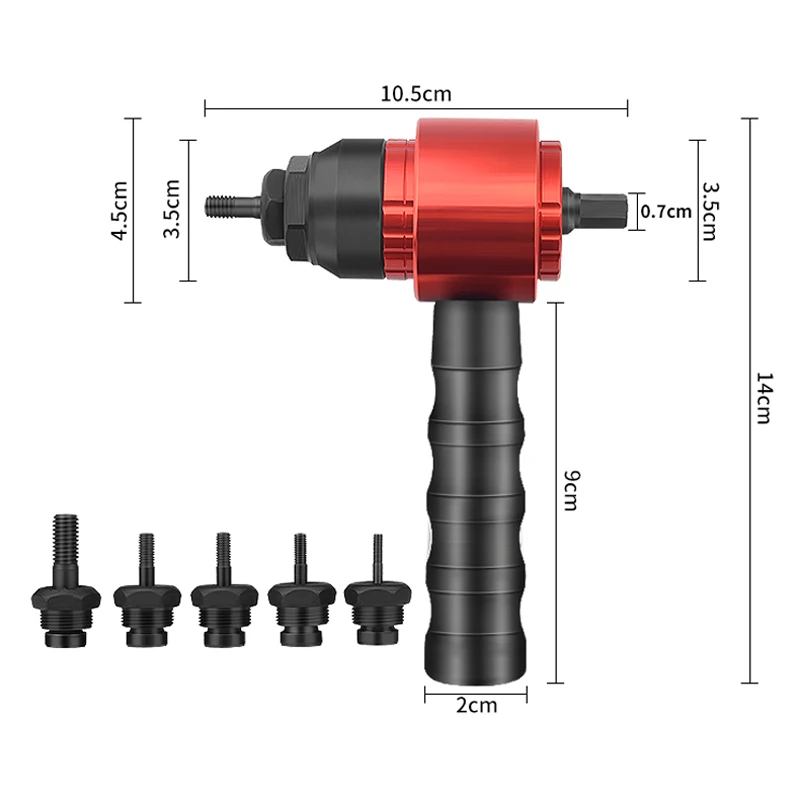 Electric Rivet Nut Gun M3 M4 M5 M6 M8 Cordless Riveting Electric Drill Adapter Tool Pull Rivet Gun Aluminium Nail