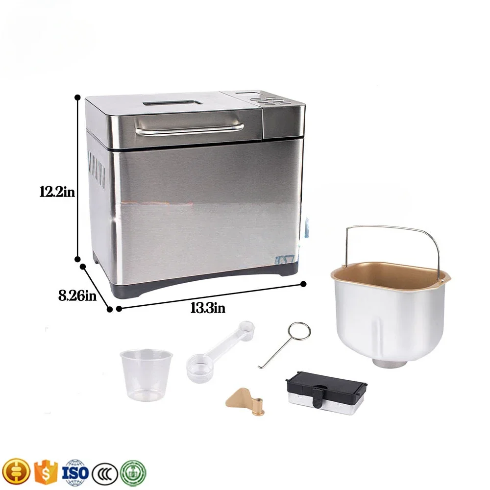 Household Bread Machine Fully Automatic Multi-function Kneading Small And Dough Fermented Breakfast Toaster Bread Making Machine