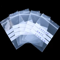 100pcs 10 wire Writing Packaging Remember Note Pouches Plastic Zip Lock Jewelry Bag Write On Seal Self Resealable polythene 2