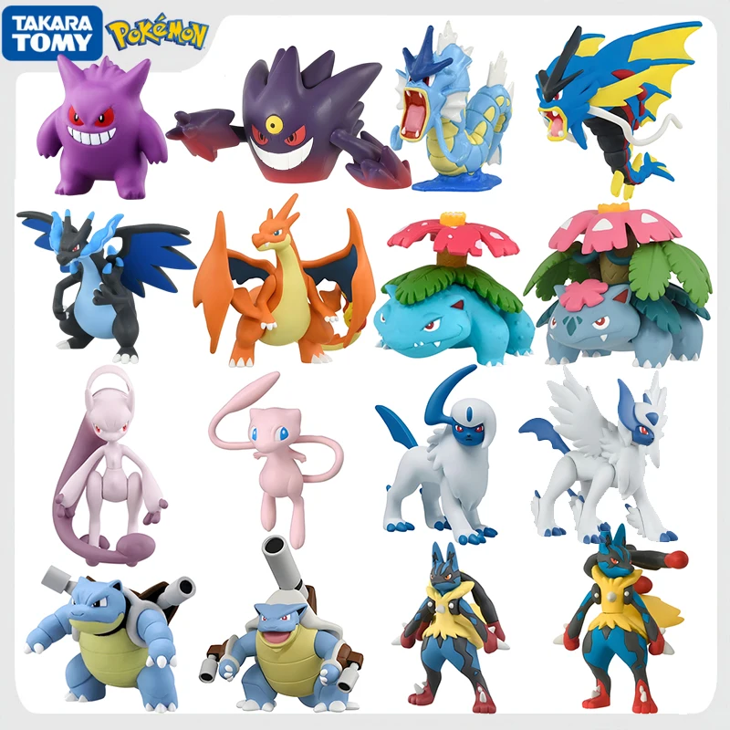 Original Takara Tomy Pokemon Mega Gengar Gyarados Lucario Absol Figur Spielzeug Anime Venusaur Charizard Blastoise Mewtwo Modell Puppe