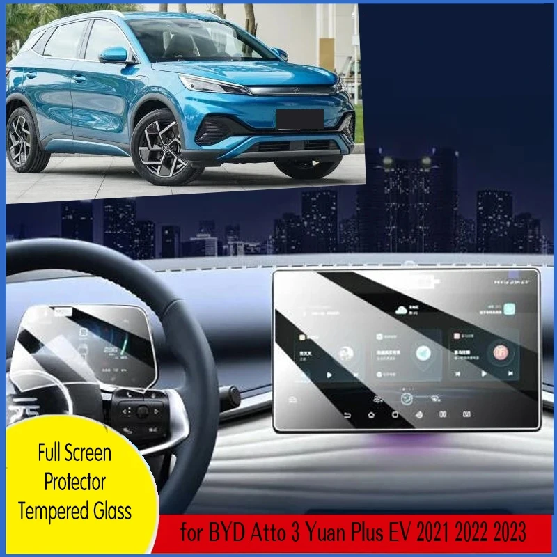 

Car Styling GPS Navigation Tempered Glass Full Screen Protector Cover Protective Film For BYD Atto 3 Yuan Plus EV 2021 2022 2023