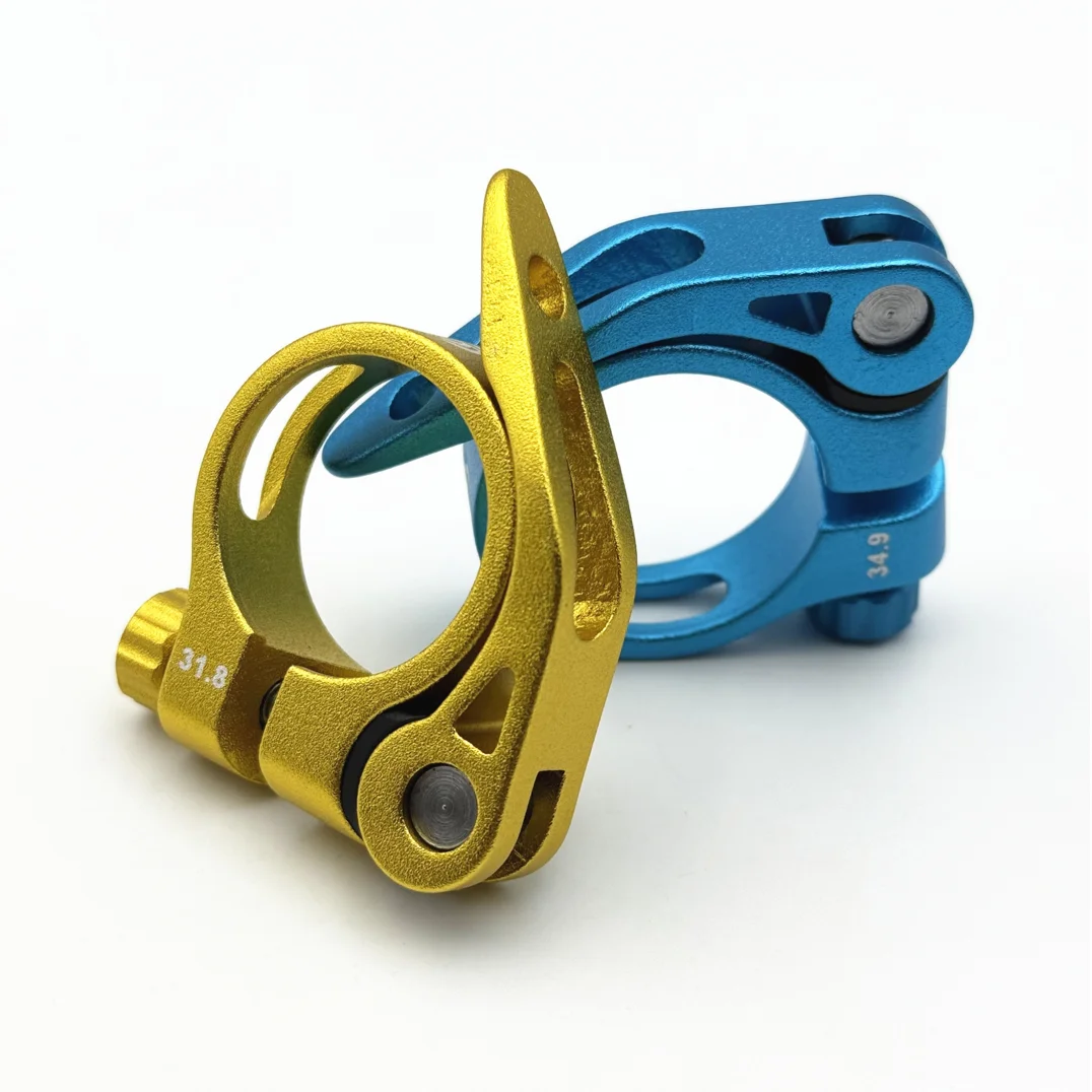 Schnellspann-Fahrrad-Sattelstützenklemme aus Aluminiumlegierung – 31,8 mm und 34,9 mm, passend für Sattelstützendurchmesser 27,2/28,6/30,4/30,8/30,9/31,6 mm – Detail 4